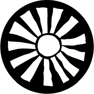 Cart Spokes - Stock Gobo for Gobo Light Projectors - Choose your size!
