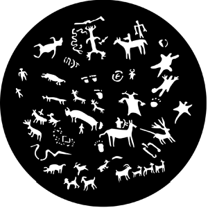 Cave Painting - Stock Gobo for Gobo Light Projectors - Choose your size!