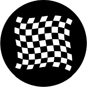Chequered Flag 1 - Stock Gobo for Gobo Light Projectors - Choose your size!