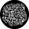 Chicken Scratch - Stock Gobo for Gobo Light Projectors - Choose your size!