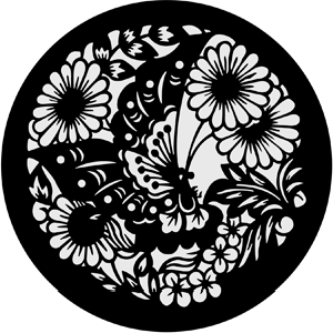 Chinese Butterfly - Stock Gobo for Gobo Light Projectors - Choose your size!