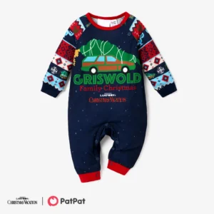 Christmas Vacation Family Matching Character Print Top and Pants Pajamas Sets(Flame Resistant)
