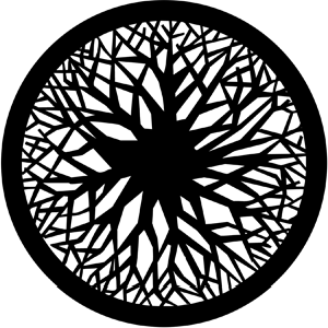 Circular Wood - Stock Gobo for Gobo Light Projectors - Choose your size!