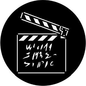 Clapperboard - Stock Gobo for Gobo Light Projectors - Choose your size!