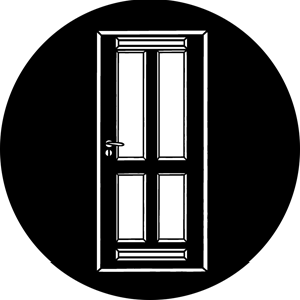 Classic Door - Stock Gobo for Gobo Light Projectors - Choose your size!