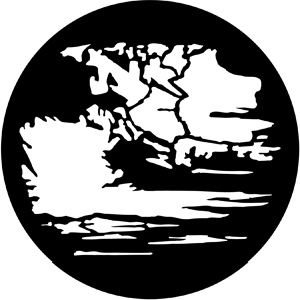 Cloud 14 - Stock Gobo for Gobo Light Projectors - Choose your size!