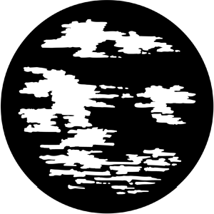 Cloud 15 - Stock Gobo for Gobo Light Projectors - Choose your size!