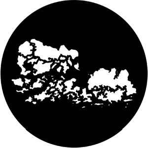 Cloud 2 - Stock Gobo for Gobo Light Projectors - Choose your size!