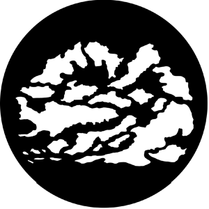 Cloud 5 - Stock Gobo for Gobo Light Projectors - Choose your size!