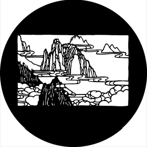 Cloud Mountain - Stock Gobo for Gobo Light Projectors - Choose your size!