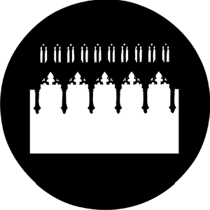 Colonnade - Stock Gobo for Gobo Light Projectors - Choose your size!