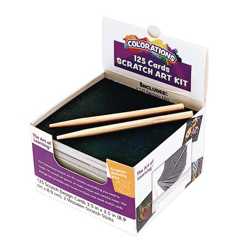 Colorations Scratch Art Kit - 125 Notes & 2 Styluses Colorations Scratch Art Kit - 125 Notes & 2 Styluses