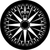 Compass - Stock Gobo for Gobo Light Projectors - Choose your size!