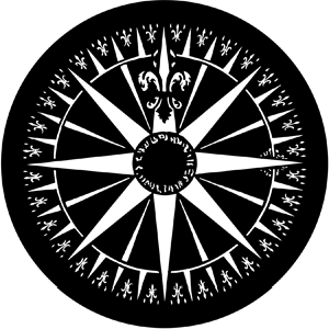 Compass - Stock Gobo for Gobo Light Projectors - Choose your size!