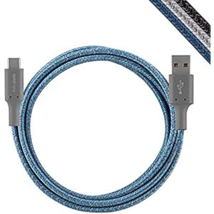 Cordinate Braided Fast Charging USB-A to USB-C Cable, 6 Ft