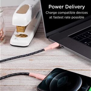 Cordinate Fast Charge Braided USB-C to Lightning Cable, 6 Ft