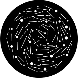 Cosmic - Stock Gobo for Gobo Light Projectors - Choose your size!