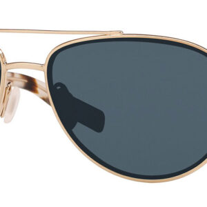 Costa Del Mar Fernandina Polarized Sunglasses 57mm Brushed Gold Frame and Gray Lenses