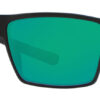 Costa Del Mar Rincon Shiny Black Polarized Sunglasses, Green Mirror Lenses, 63mm