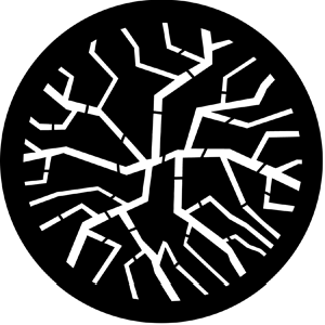 Cracked Glass - Stock Gobo for Gobo Light Projectors - Choose your size!