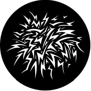 Crackle - Stock Gobo for Gobo Light Projectors - Choose your size!
