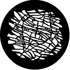 Crazed - Stock Gobo for Gobo Light Projectors - Choose your size!