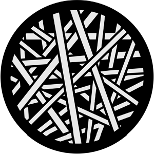 Cross Stripes - Stock Gobo for Gobo Light Projectors - Choose your size!