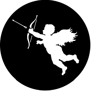 Cupid - Stock Gobo for Gobo Light Projectors - Choose your size!