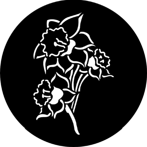 Daffodil - Stock Gobo for Gobo Light Projectors - Choose your size!