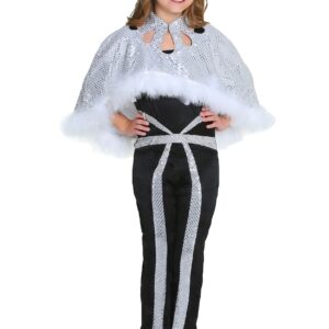 Dazzling Silver Disco Costume for Girls