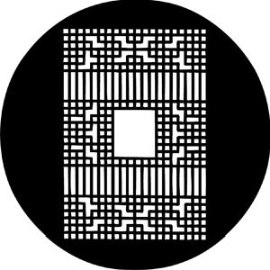 Decorative Grill 2 - Stock Gobo for Gobo Light Projectors - Choose your size!