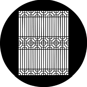 Decorative Grill - Stock Gobo for Gobo Light Projectors - Choose your size!