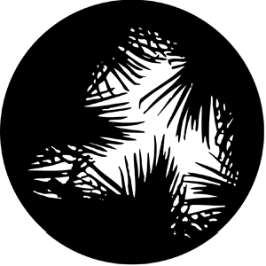Dense Palm - Stock Gobo for Gobo Light Projectors - Choose your size!