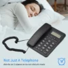 Desktop Corded Landline Phone Large Button Senior Phone LCD Display Mute/pause/hold/flash