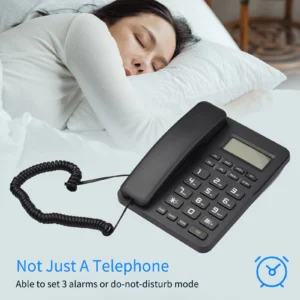 Desktop Corded Landline Phone Large Button Senior Phone LCD Display Mute/pause/hold/flash