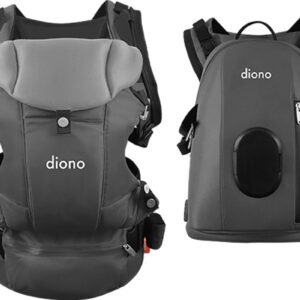 Diono Carus Complete 4-in-1 Baby Carrier + Detachable Backpack - Light Grey