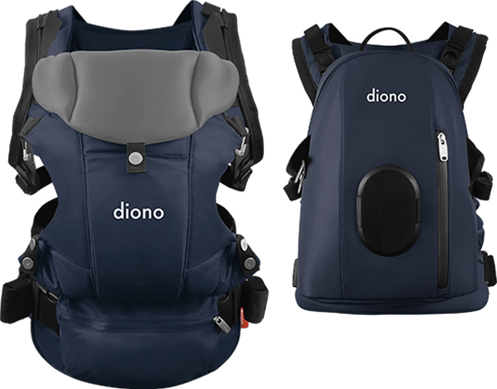 Diono Carus Complete 4-in-1 Baby Carrier + Detachable Backpack - Navy Diono Carus Complete 4-in-1 Baby Carrier + Detachable Backpack - Navy