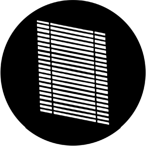 Distorted Louvre - Stock Gobo for Gobo Light Projectors - Choose your size!