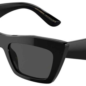 Dolce & Gabbana Cat Eye 55mm Sunglasses with Black Frame and Dark Grey Lenses