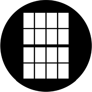 Double Hung Window - Stock Gobo for Gobo Light Projectors - Choose your size!