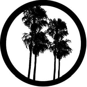 Double Palm - Stock Gobo for Gobo Light Projectors - Choose your size!