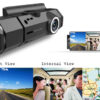 Dual Rotating Night Vision Dashboard Camera w/ Motion & Crash Sensor