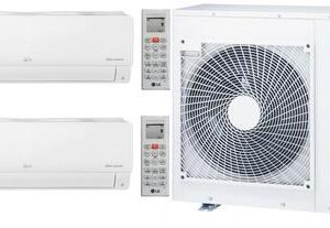 Dual Zone Mini Split Air Conditioner System with 25000 BTU Cooling Capacity 2 Indoor Units and Outdoor