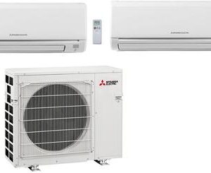 Dual Zone Mini Split Air Conditioner System with 36000 BTU Cooling Capacity One 12K BTU and One 24K BTU Indoor Units and Outdoor