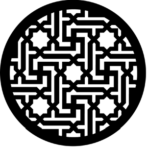 Eastern Lattice - Stock Gobo for Gobo Light Projectors - Choose your size!