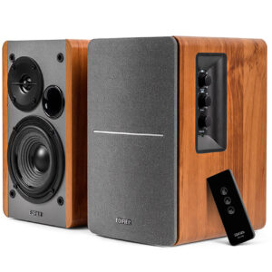 Edifier Wood Grain Powered Bookshelf Speakers (Pair)