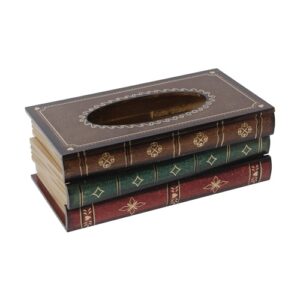 Elegant Antique Book Napkin Holder Novelty Tissue Box Holder for Home Restaurant