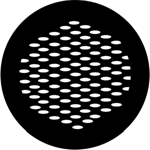 Ellipse 1 - Stock Gobo for Gobo Light Projectors - Choose your size!