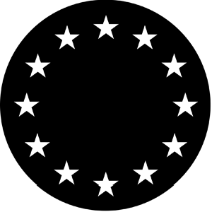 European Stars - Stock Gobo for Gobo Light Projectors - Choose your size!
