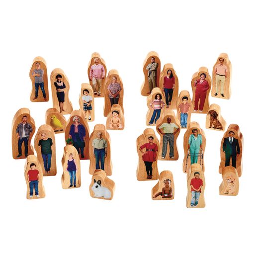 Excellerations Wooden Photo Blocks Multicultural Families - 28 Pieces Excellerations Wooden Photo Blocks Multicultural Families - 28 Pieces